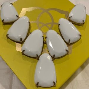 Kendra Scott white Harlow statement necklace